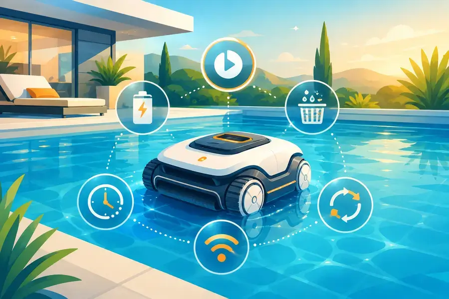 bannière article première fois utilisation robot piscine sans fil 2026